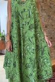 Made in Italy Tiki Pure Cotton Midi Dress Plant /25 =